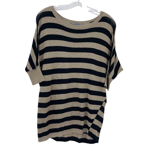 Vince Dolman Short Sleeve Stripe Sweater Size XS‎ Cotton Lightweight - Picture 1 of 10